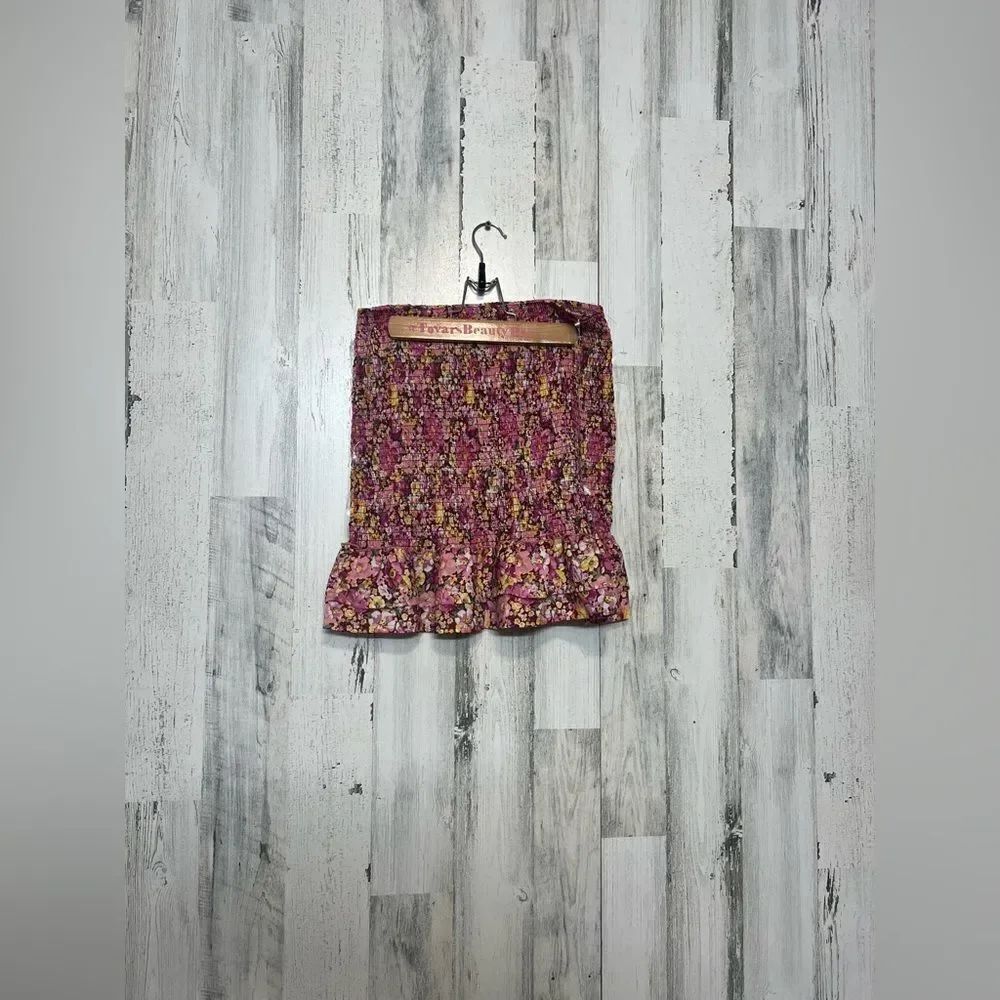 Floral mini pencil skirt
